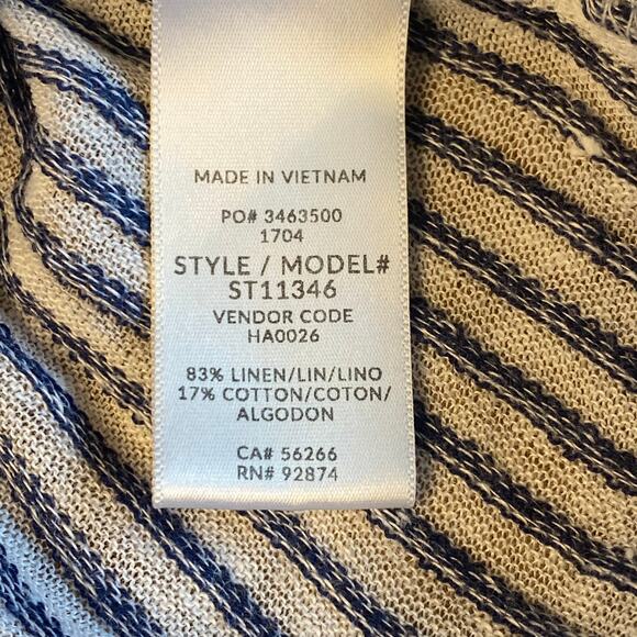 Splendid Striped Tank Top Linen Cotton Blend Resort Travel Vacation Womens XS - Picture 6 of 10